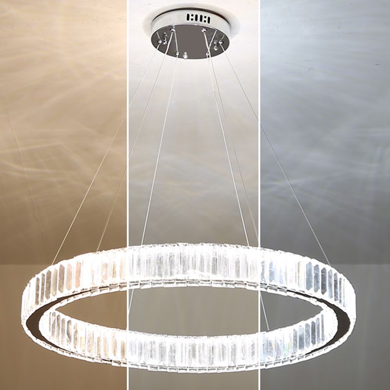 K9 Crystal Hanging Lights Minimalism Chandelier Lighting Fixtures for Living Room