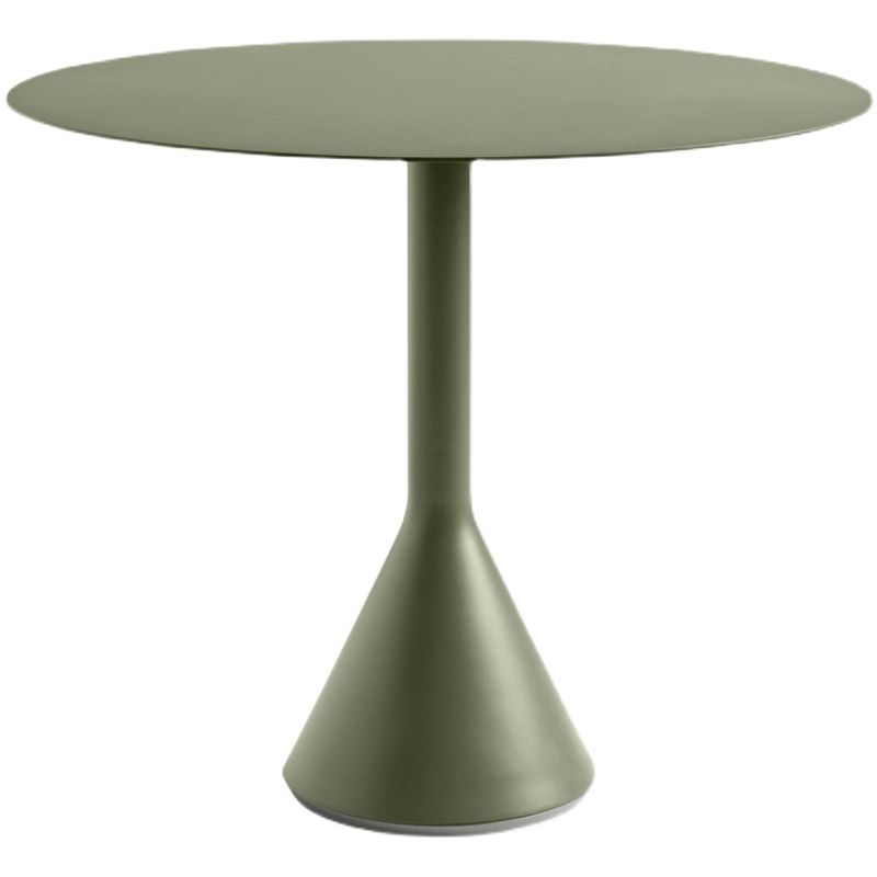 Modern Iron Patio Table Outdoor UV Resistant Patio Table in Green