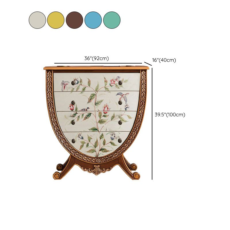 Traditional Storage Chest Solid Wood 15.6 Inch Width Dresser