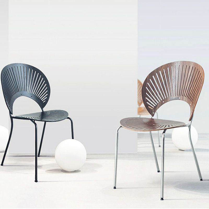 Industrial Metal Dining Room Chair Open Back Dining Chair for Restaurant Use