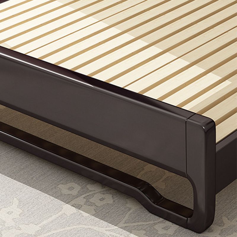 84.65 inch Wide Traditional Bed Frame Rubberwood Bed with Headboard