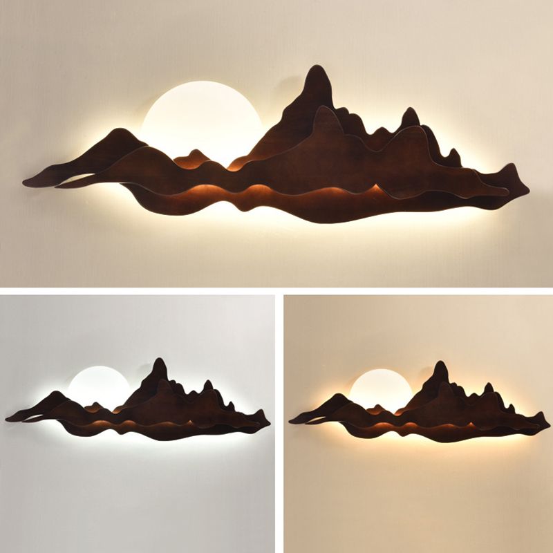 Minimalismo de madera de 1 luces Dispara de luz Lámpara de té Lámpara de pared de la sala de té.