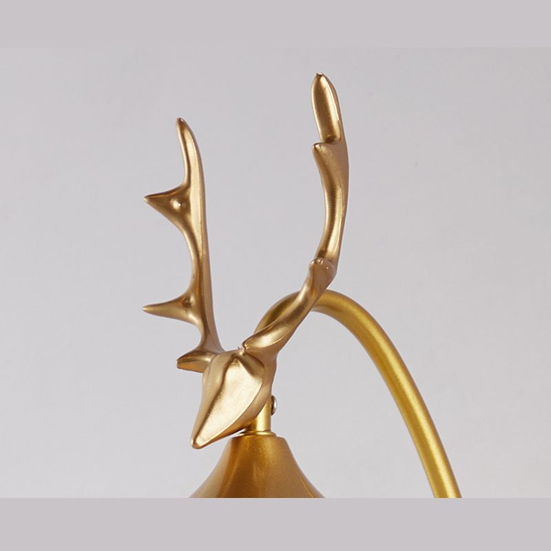 13.5" H Contemporary Simplicity Glass Wall Lamp Metal Antler Elements Sconce Lights for Living Room