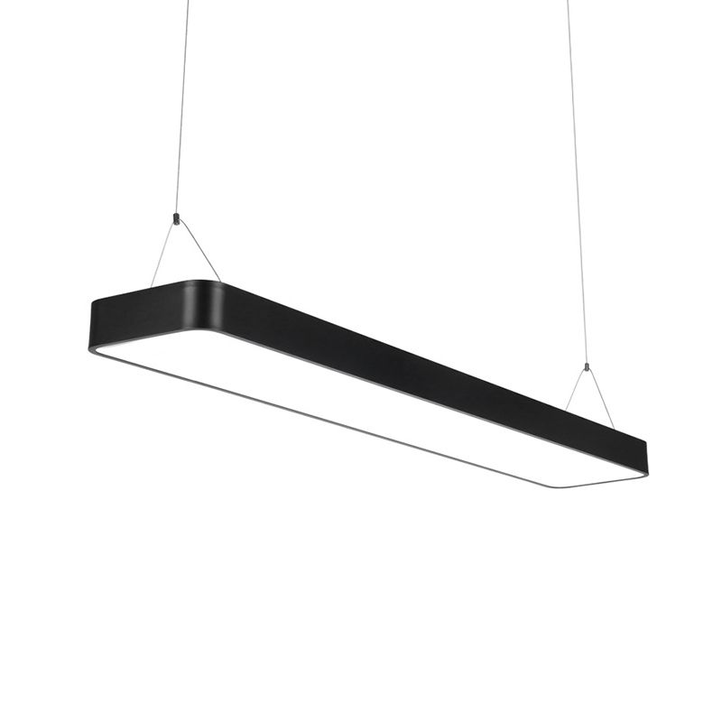 Contemporary Simple Style Hanging Lamp Rectangle Shaped LED Pendant Lights for Office