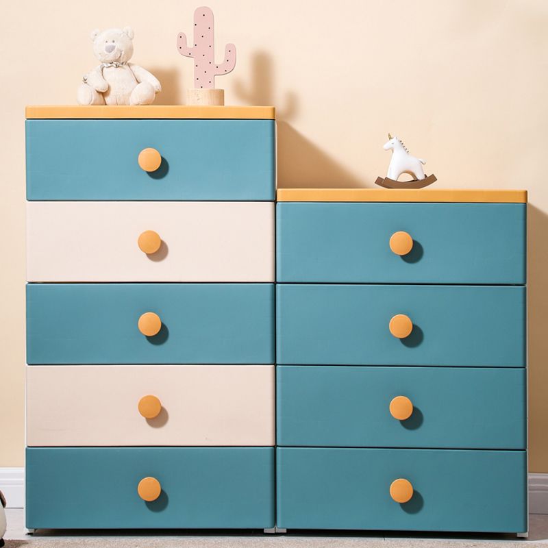 5-drawer Storage Cabinet with Legs Modern Non-Hanging Armoire