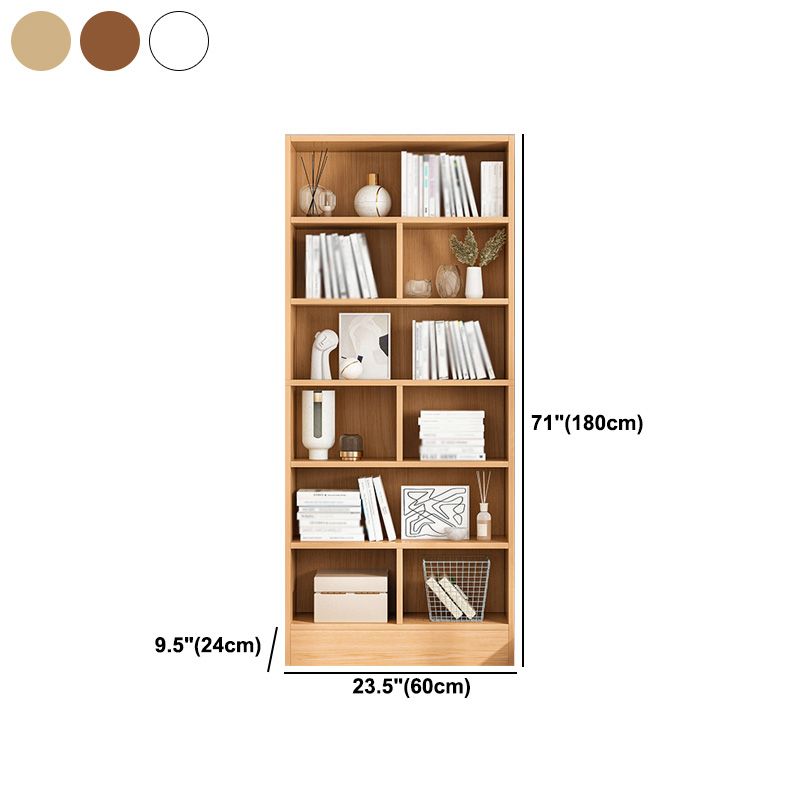 Scandinavian Manufactured Wood Standard Bookshelf Vertical Bookshelf for Living Room