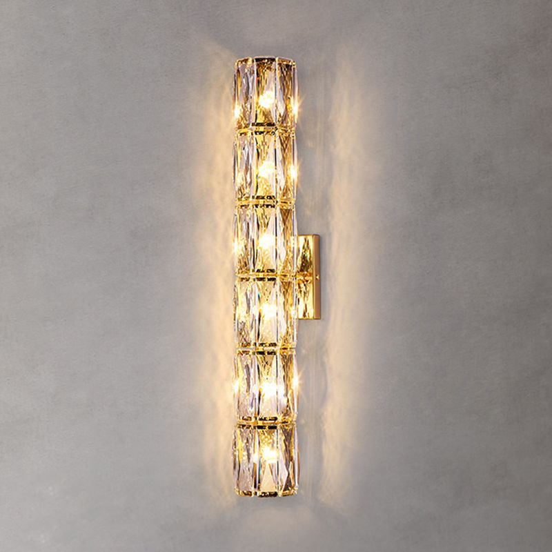 2/4/6-Light Modernism Golden/Chrome Crystal Shade Unique Bathroom Vanity Light