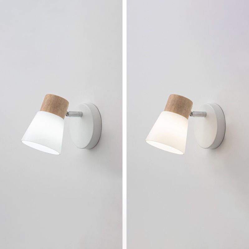 Nordic Wooden Wall Light Fixture Minimalist Wall Light Sconce for Bedroom