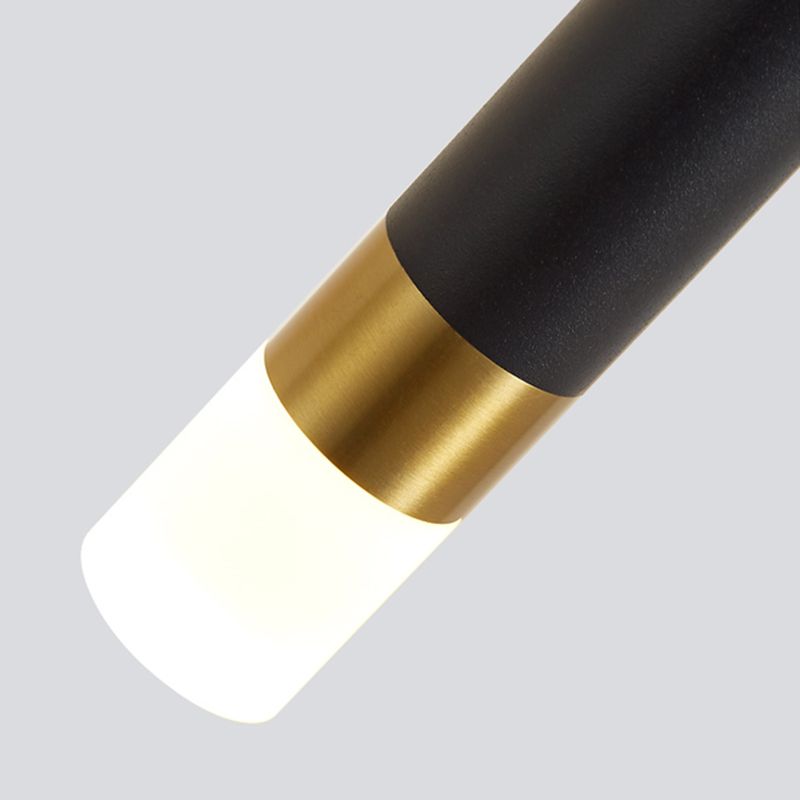 Röhrchenförmige LED -Wandlampe Postmoderne Metall -Nacht -Lesen Wandleuchte mit einstellbarem Kabel