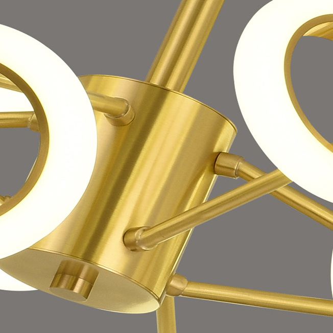 Ultra-modern Multiple Rings Chandelier Lamp Acrylic Suspension Pendant Light for Restaurant