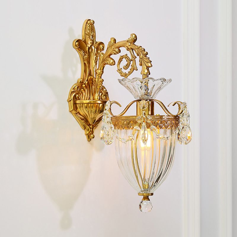 Nordic Style Copper Vanity Light Cone Shape Vanity Lamp for Shower Room