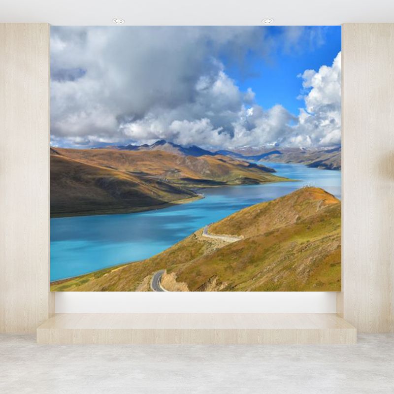 Sky Scene Wall Mural Contemporary Ornamental Dining Room Wall Decor, Personalized