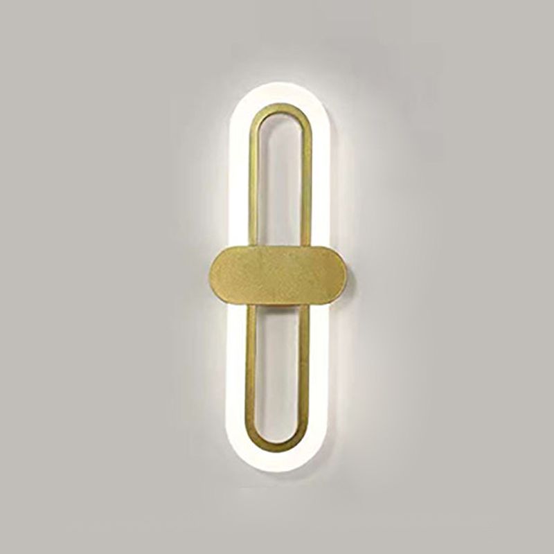 Nordische Metallwandleuchte ovale Form 16 "hohe LED -Wandleuchten für Schlafzimmer