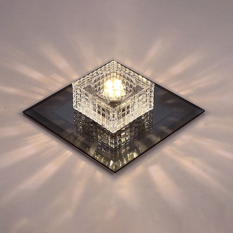 Lampada da soffitto geometrica per montaggio a incasso Plafoniera moderna per montaggio a incasso con foro da 3 '' dia