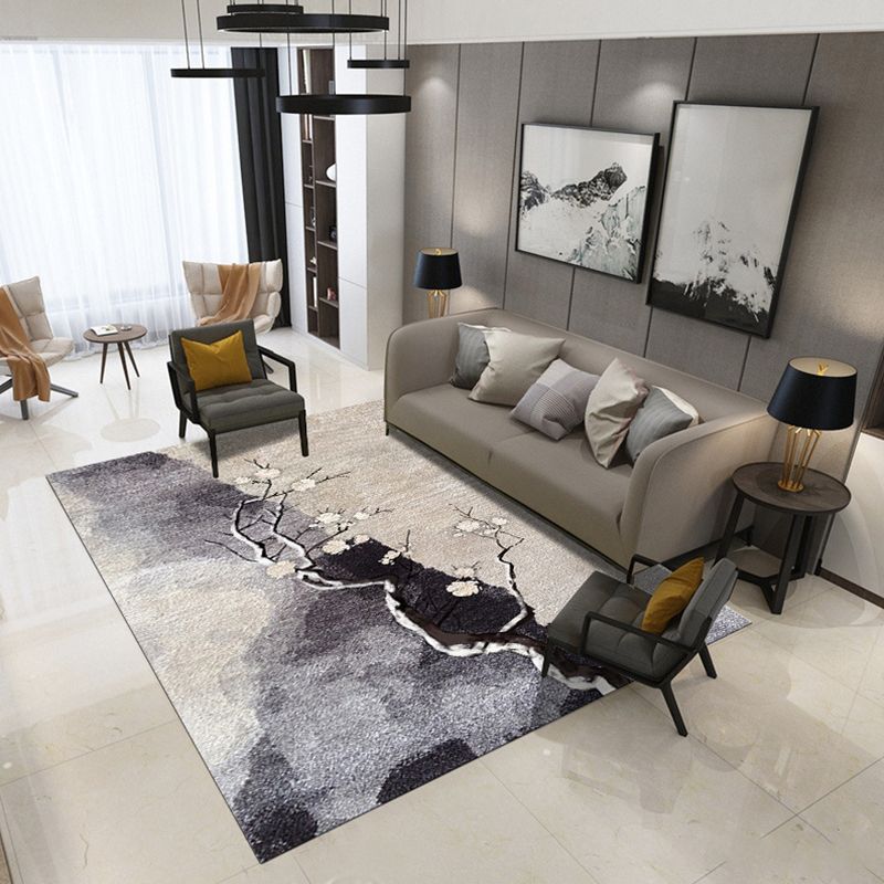 Unique Geometric Rug Multi-Color Modern Area Carpet Polypropylene Non-Slip Backing Easy Care Rug for Parlor