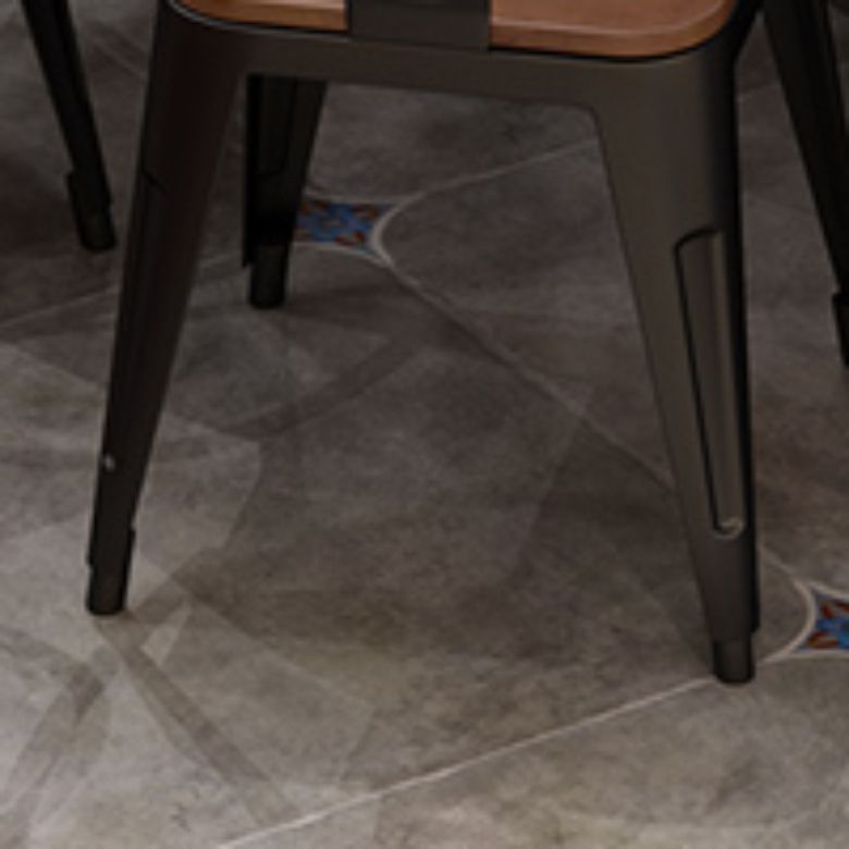 Solid Wood Dining Chairs Contemporary Arm Chairs with Metal Base