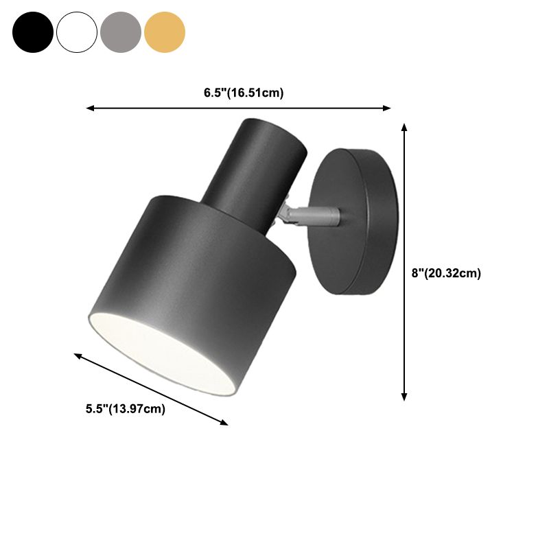 Single Polished Finish Contemporary Wall Mounted Sconce Metal Wall Light for Foyer