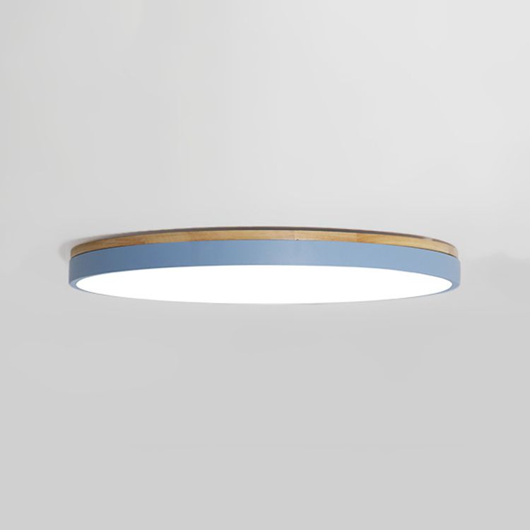 Modern Style Circle Shape Ceiling Lighting Metal 1 Light Ceiling Lamp for Bedroom