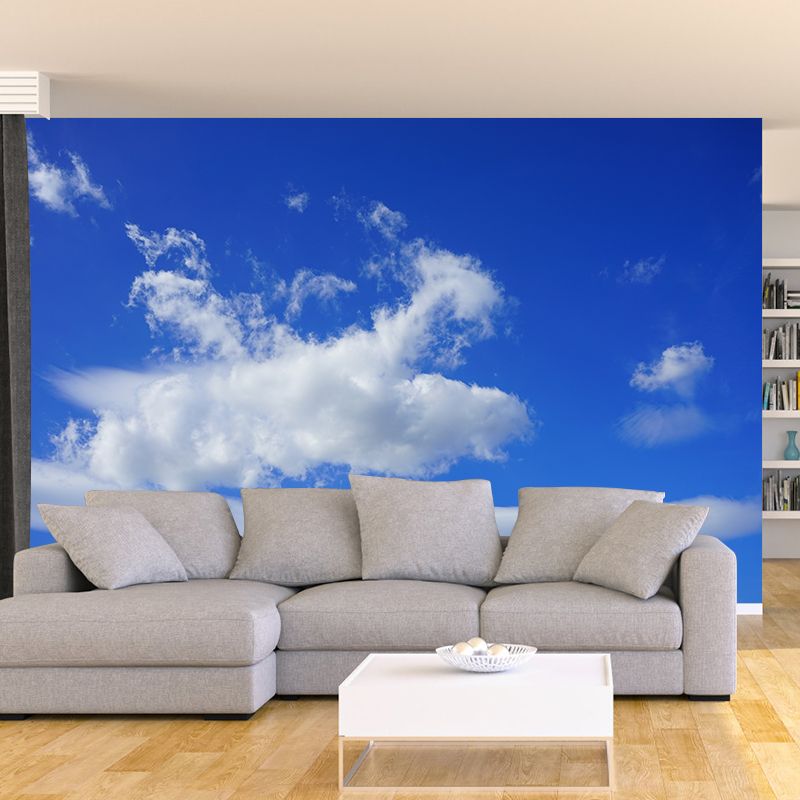 Modern Decorative Sky Scenery Wall Mural for Living Room, Moisture Resistant