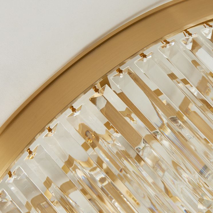 Modern Round Shape Flush Mount Light Fixtures Crystal Flush Mount Ceiling Light