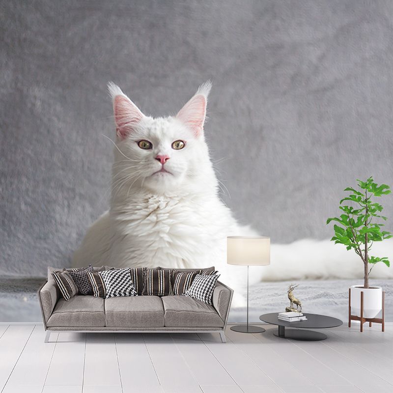 Photography Stain Resistant Wallpaper Cats Living Room Wall Mural