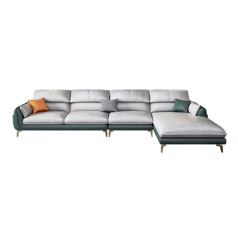 Scandinavian Pillow Wop Arm Sectional with Storage for Living Room