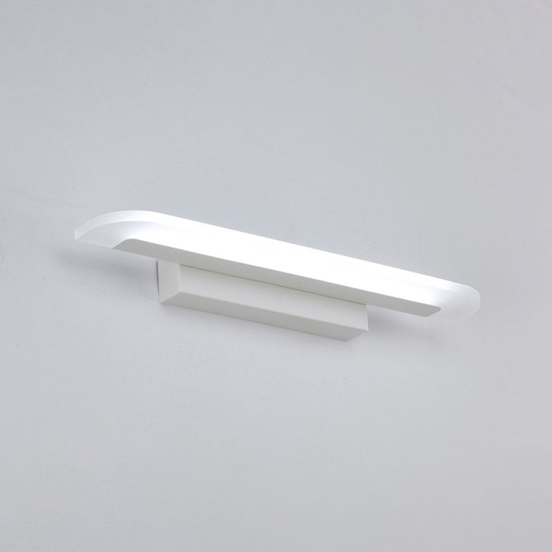 Contemporary Mirror Lamp White Metal Vanity Wall Light Fixtures for Bathroom