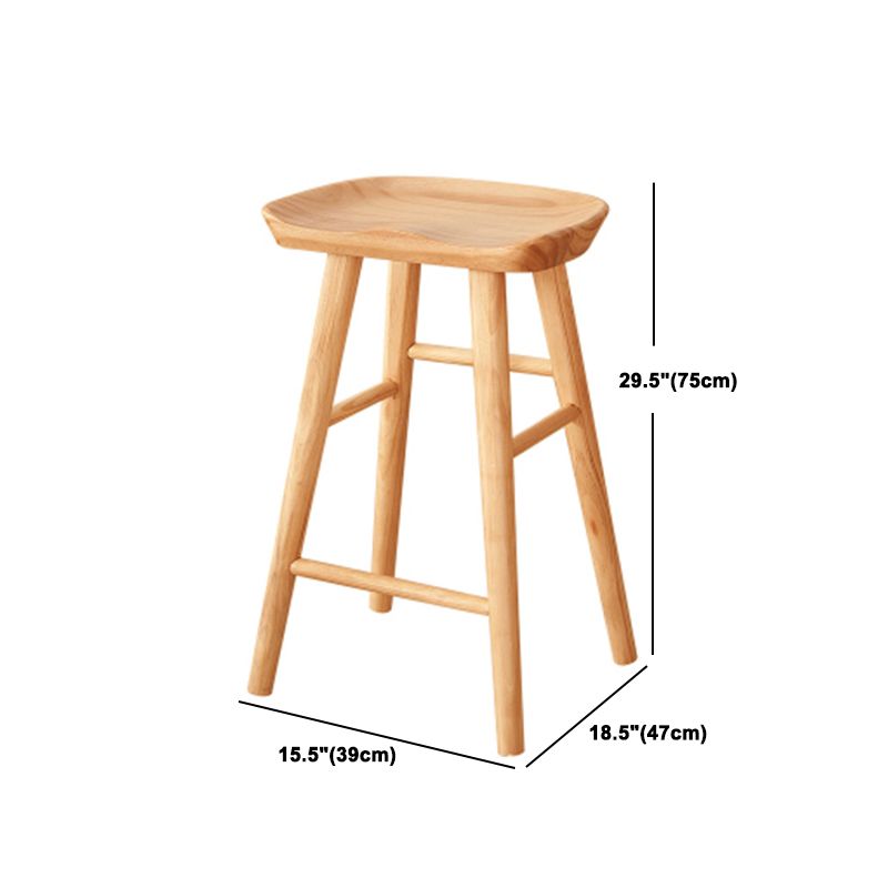 Luxury Rectangle Solid Wood Bar Table Set 1/2/3 Pieces Counter Table with Backless Stools