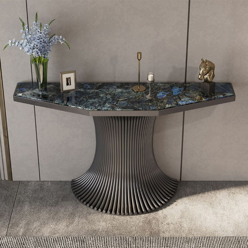 Glam Free Form Accent Table with Stainless Steel Bracket for Hall