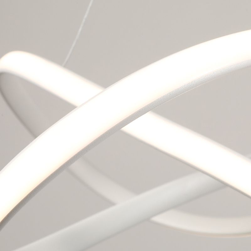 Contemporary Strip Shape Pendant Chandelier Metal 1-Light Pendant Lighting