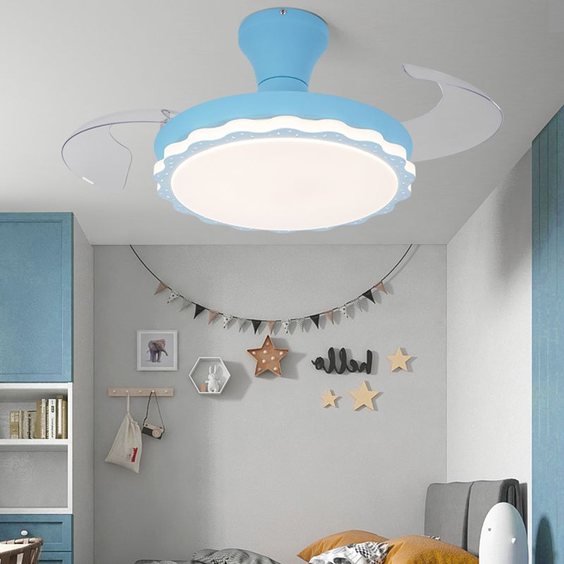 Invisibles Blades ventilateur de la fréquence de lumière Conversion de la chambre pour enfants LED LED LETHER