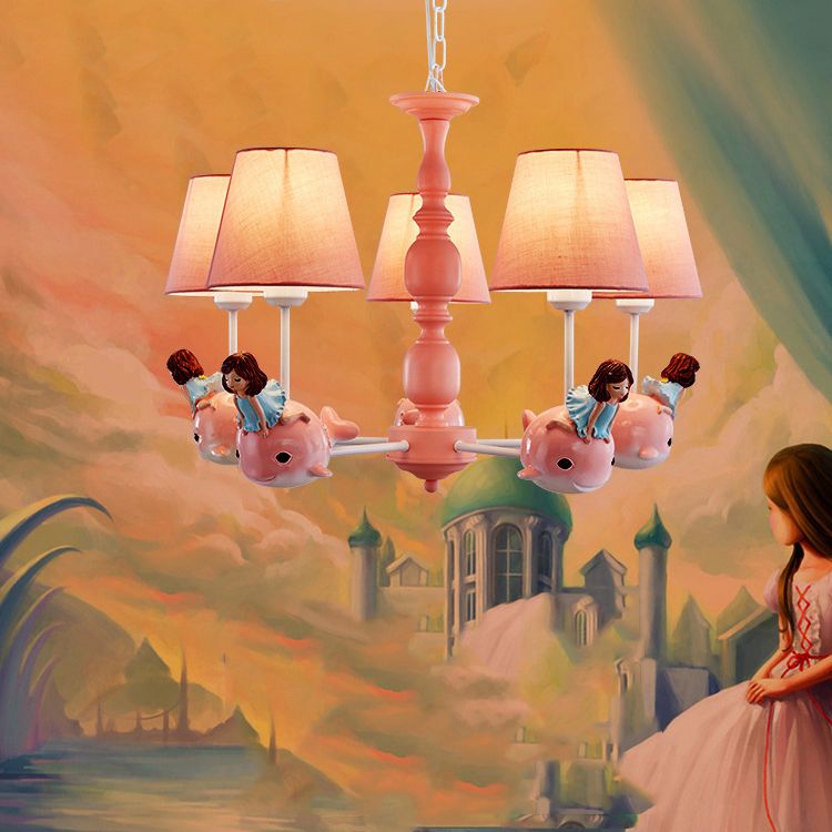 Cosculante de tela de tela de mechón de lámpara de múltiples cabezas para sala de estar para sala de estar