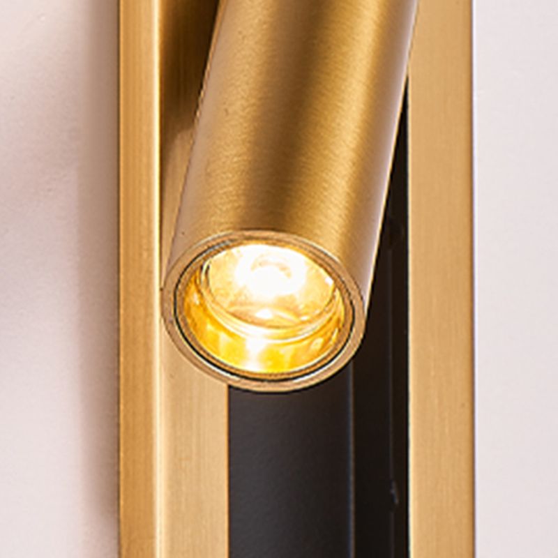 Modern Geometric Shape Wall Sconce Reading LED Wall Light with Aluminum Shade for Bedroom