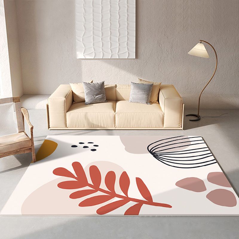 Modern Rug Polyester Color Block Indoor Rug Washable Rug for Drawing Room