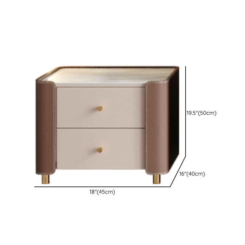 Contemporary Glam Storage Chest Stone Storage Chest Dresser for Bedroom