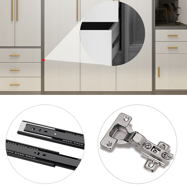 Hinged Wardrobe Armoire Modern Engineered Wood Storage Cabinet