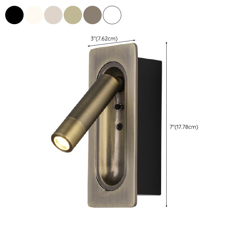 Single Modern Polished Finish Wall Mounted Sconce Metal LED Wall Light