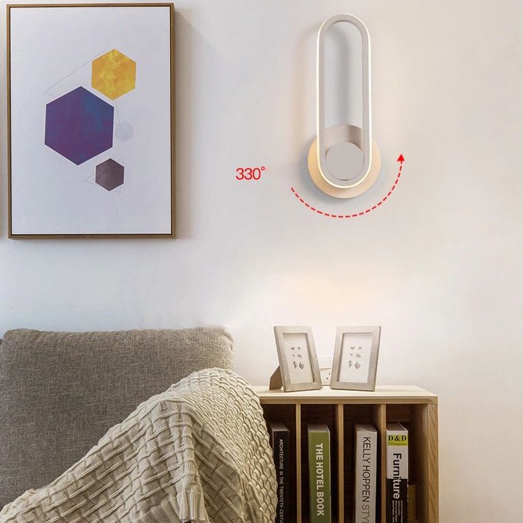 Apparecchi per illuminazione a parete in metallo Ellisse moderno lampada montata a parete per camera da letto
