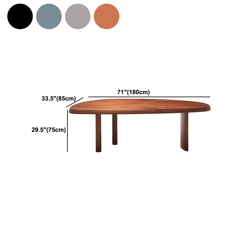 Solid Wood Dining Table Free Form Furniture for Home with Tripod Base