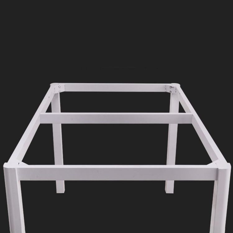 Modern Rectangular Dining Table Glass Tabletop for Living Room