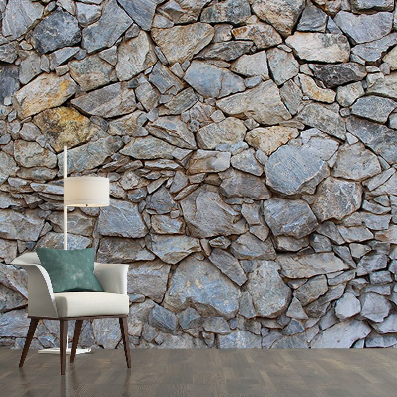 Horizontal Photography Brick Wall Mural Eco-friendly Wallpaper for Bedroom