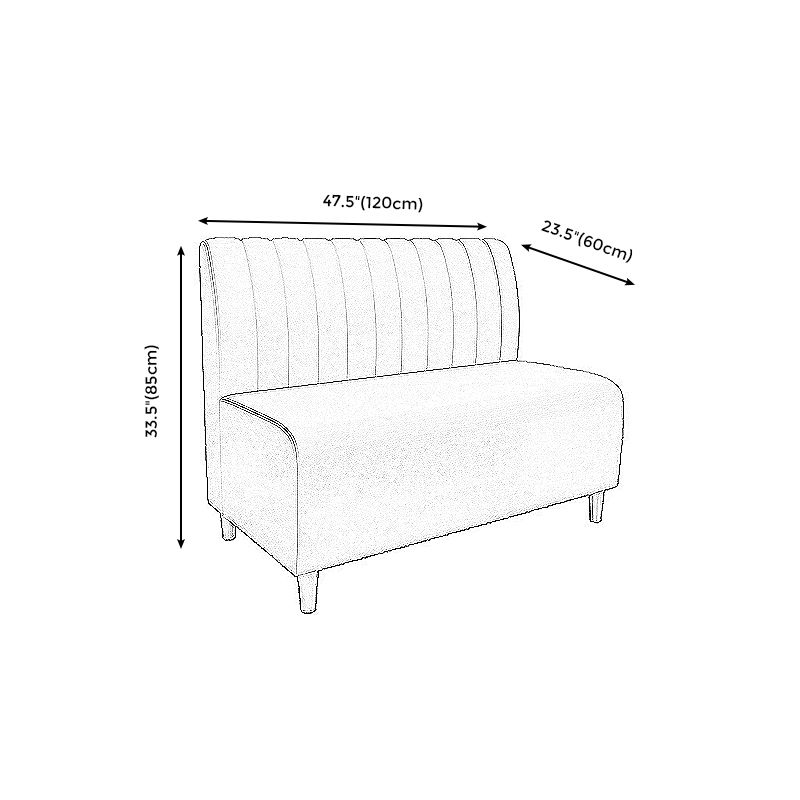 47.27"D x 25.59"W x 33.46"H Glam 2-seat Sewn Pillow Back Sofa for Restaurant