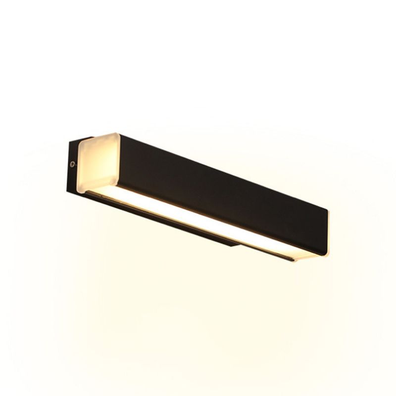 Acryl schwarzer LED -Wandleuchten im modernen prägnanten Stil Aluminium rechteckig rotierbare Wandlampe