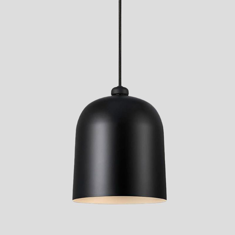 Black/White/Grey Moveable Dome Pendant Nordic 1 Bulb Metal Ceiling Suspension Lamp for Dining Room