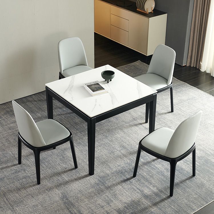 Industriële vierkante witte tafel gesinterde stenen standaard eettafel voor keuken