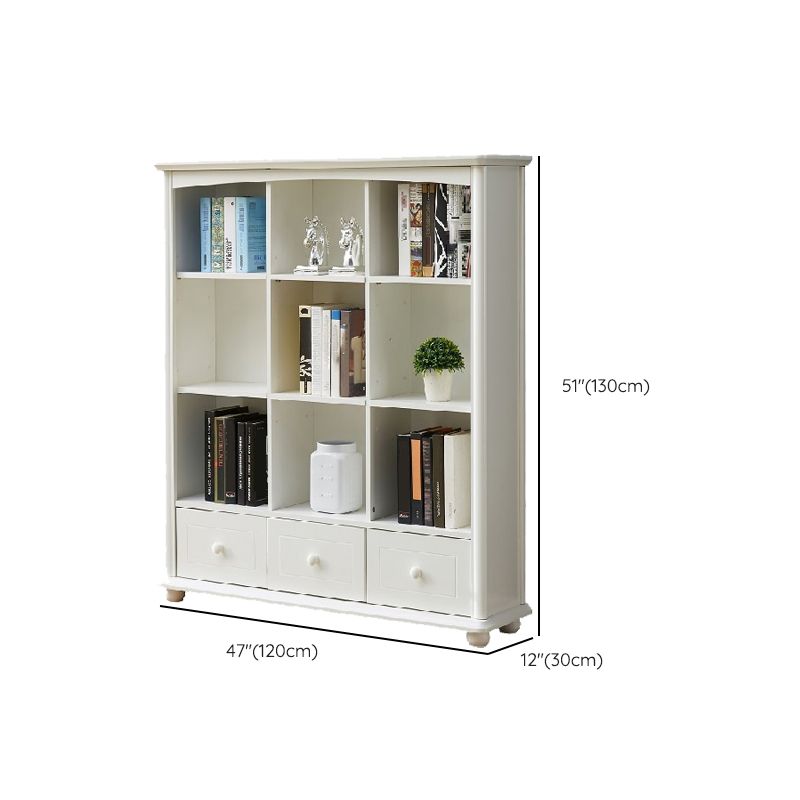 Closed Back Standard Bookshelf Engineered Wood Modern Bookcase
