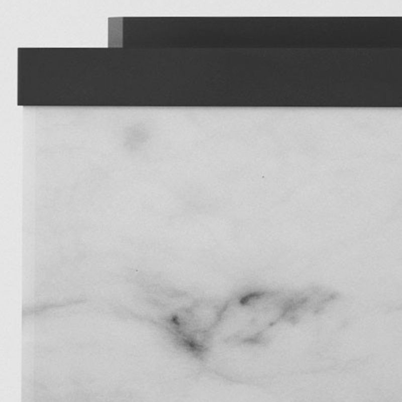 Metal Geometric Shape Outdoor Light Modern 1 Light Solar Pillar Lamp in Black