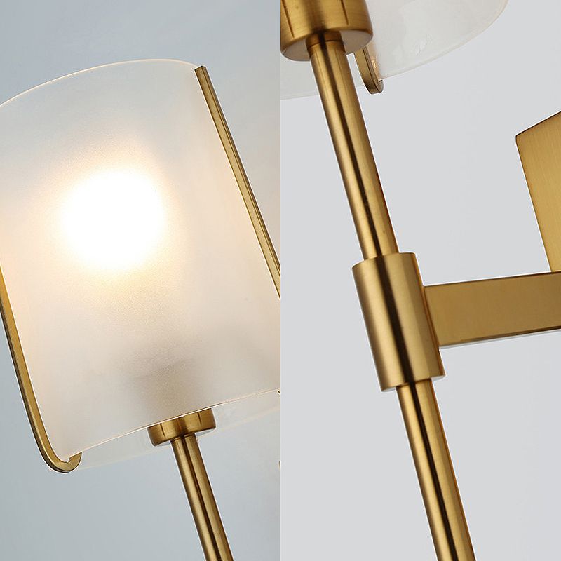 Stoff Schatten Gold Leuchte Lichtzylinder Ein einfacher Kopf Leuchte Leuchte für Wohnzimmer