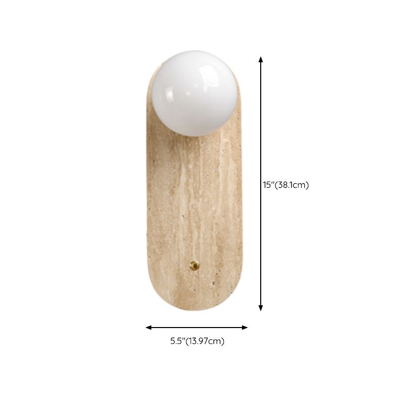 Modern 1-Light Wall Mounted Lighting Stone Wall Lamp for Bedroom