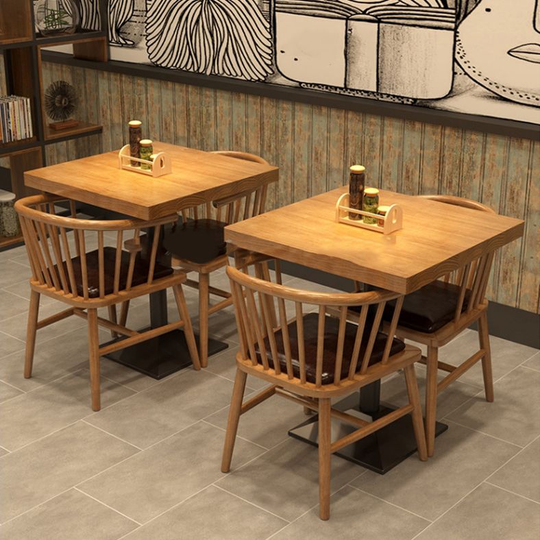 Pedestal Dining Room Table Solid Wood Dining Table for Kitchen